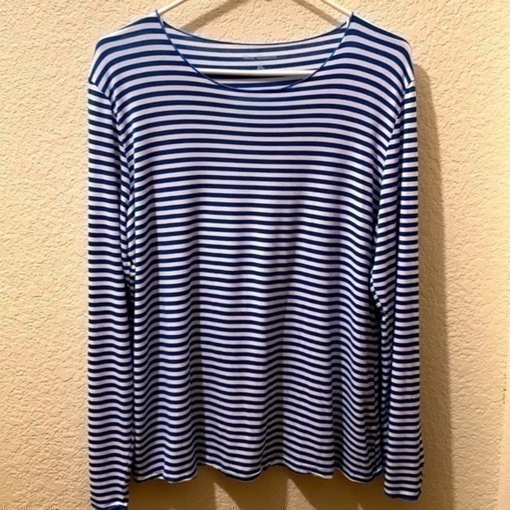 Blue Illusion long sleeve top